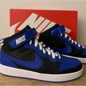 Nike Court Borough Mid 2 / Black & Game Royal / Size 6.5